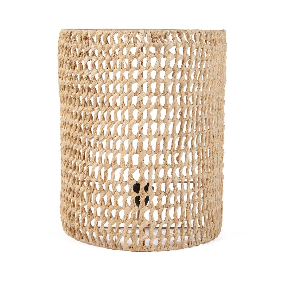Woven wall applique with a textured pattern on a white background